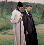 Mikhail Nesterov Philosophers depicts Symbolist thinkers Pavel Florensky and Sergei Bulgakov Spain oil painting artist